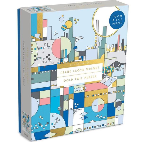 Galison Metallic Puzzle Di Frank Lloyd Wright: Città Sul Mare 1000 Pezzi-image