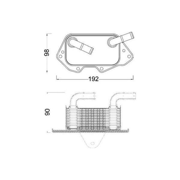 Mahle Clc 186 000S Radiatore Dell'olio Motore Per Vw Touareg (7P5, 7P6) Per Audi A4 Avant (8K5, B8) A6 Avant (4G5, 4GD, C7) A6 Avant (4F5, C6) A4 Avant Q5 (8RB)-image