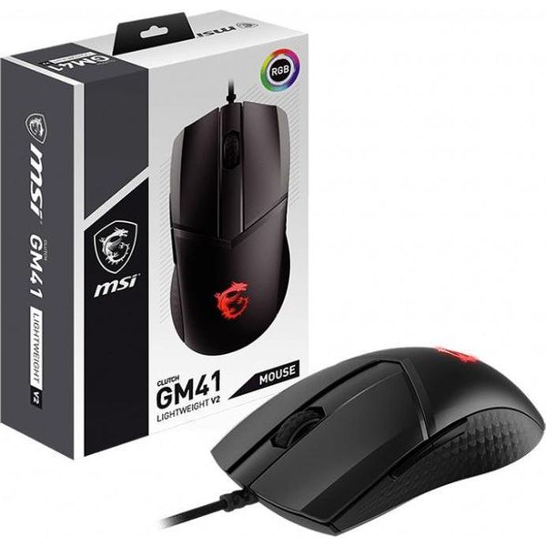 Msi Clutch GM41 Lightweight V2 Mouse Ambidestro Usb Tipo A Ottico 16000 Dpi-image