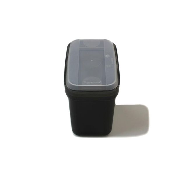 Tupperware Swing Box 450 Ml Nero Contenitore Per La Conservazione Tin-image