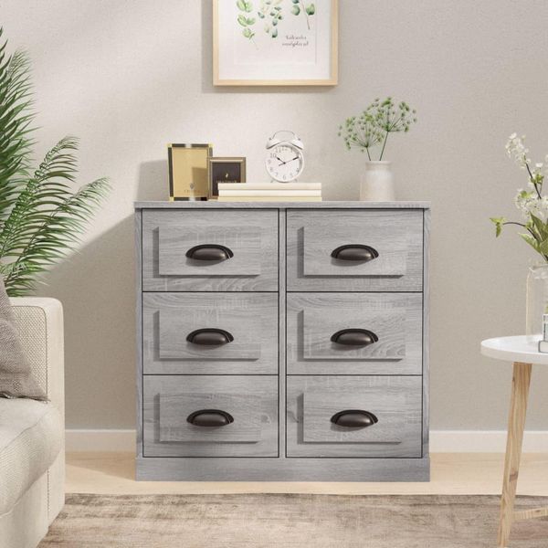 Vidaxl Credenza Grigio Sonoma 70X35,5X67,5 Cm Materiale In Legno-image