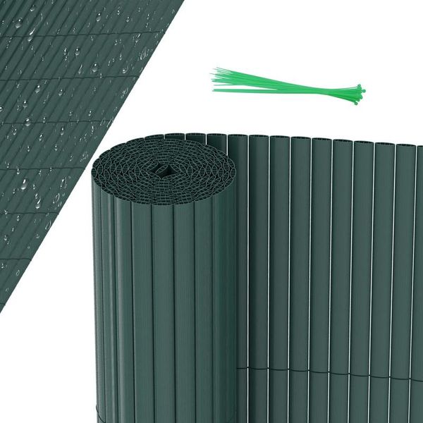 Clanmacy Pvc Privacy Schermo Mat Privacy Recinzione Balcone Frangivento Privacy Schermo Per Recinzione Verde 90X400Cm-image