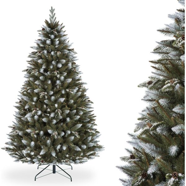 Albero Di Natale In Pvc Premium Abete Innevato Con Rami In Pe 250-image