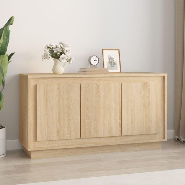 Vidaxl Credenza Rovere Sonoma 102X35X55 Cm Materiale A Base Di Legno-image