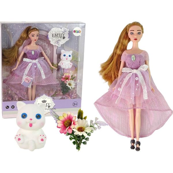 Emily Gatto Bianco A Pelo Lungo Baby Doll-image