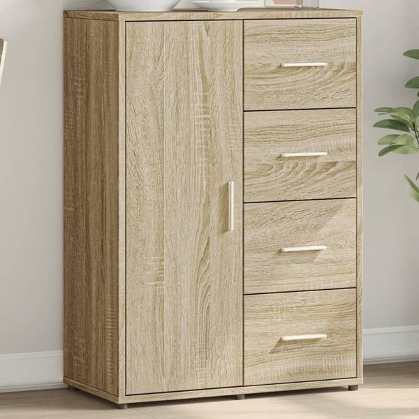 Vidaxl Credenza Rovere Sonoma 60X31X84 Cm Materiale A Base Di Legno-image