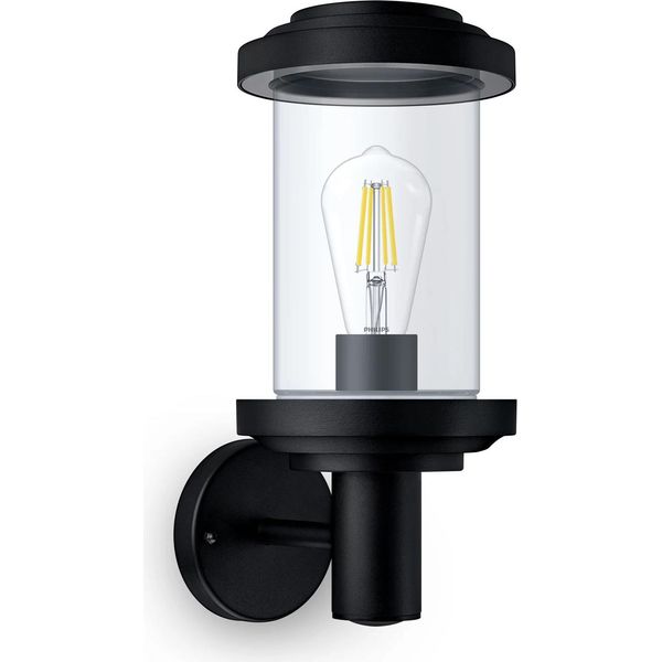 Lampada Da Parete Per Esterni Philips Listra IP44 E27 25 W Nero-image