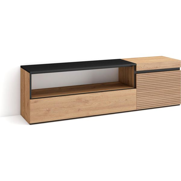 Mobile Tv Soggiorno, 150X35X45Cm, Per Tv Fino A 65", Mobile Soggiorno, Rovere"-image