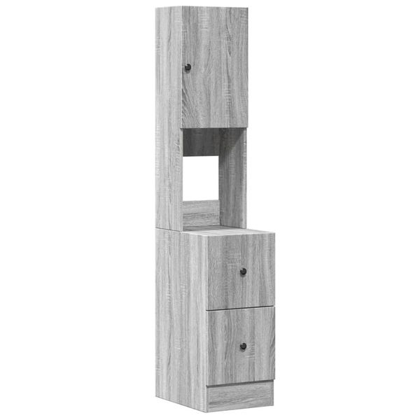 Vidaxl Armadio Da Cucina Grigio Sonoma 35X50X180 Cm Materiale A Base Di Legno-image