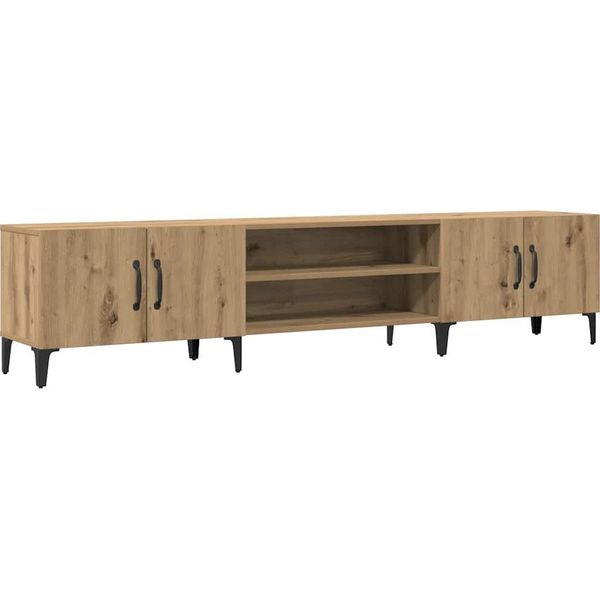 Vidaxl Mobile Tv In Rovere Artisan 180X31,5X40 Cm Materiale A Base Di Legno-image
