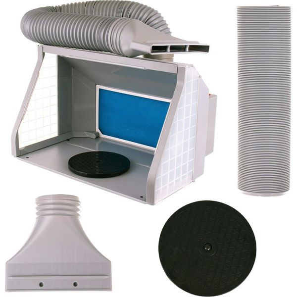 Cabina Di Verniciatura Portatile Per Modelli Con 3 Luci Led Cob E Scarico HS-E550LK-image