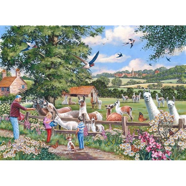Casa Del Puzzle Llama Mamas 1000 Pezzi Animali Di Cartone-image