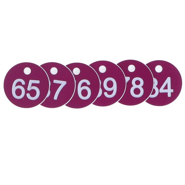50 Etichette Numerate, Rotonde, Semplici Ed Eleganti, Etichette Per Alveari, Articoli Per L'apicoltura E La Zootecnia, Numeri Da 51 A 100, Viola-image
