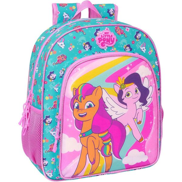 Zaino Scuola My Little Pony Magic Pink Turchese 32 X 38 X 12 Cm-image