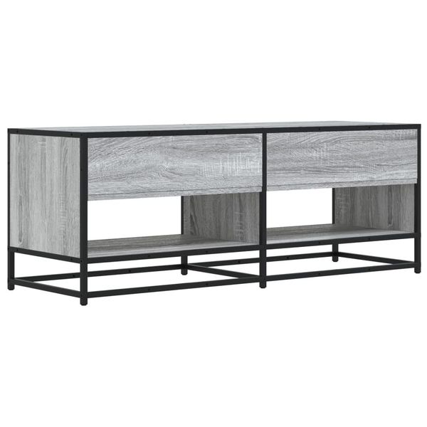 Mobile Tv Grigio Sonoma 120,5X40X46 Cm Materiale A Base Di Legno E Metallo-image