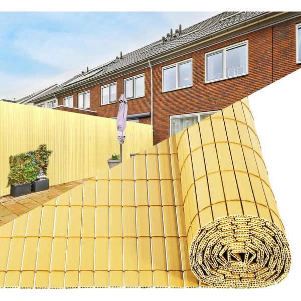 Hengda Pvc Privacy Schermo Recinzione Privacy Per Recinzione Giardino Resistente Alle Intemperie Bambù 140X800Cm-image