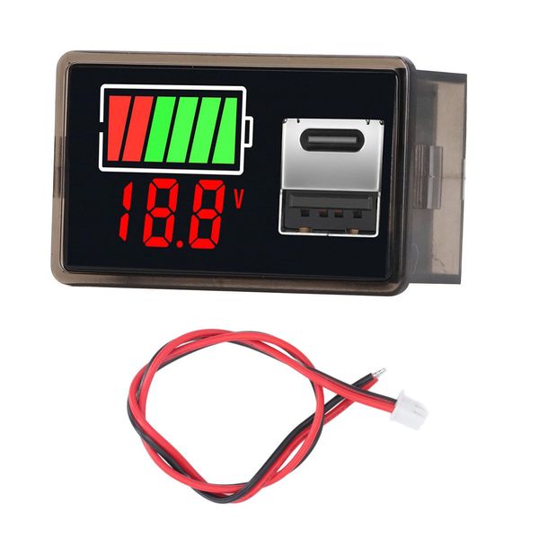 Monitor Di Tensione Della Batteria, Misuratore Della Batteria Del Carrello Da Golf, Misuratore Della Batteria Del Veicolo, Misuratore Della Batteria Della Barca, Misuratore Della Batteria Digitale, Monitor Della Batteria Digitale-image