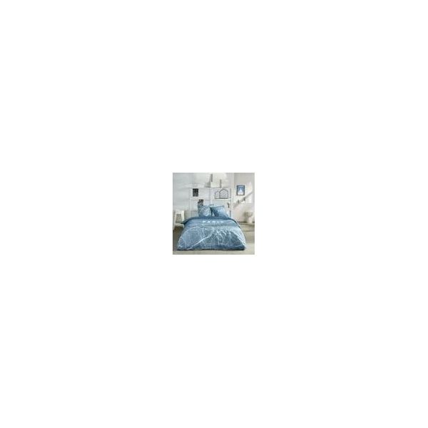 Set Di Biancheria Da Letto - Oggi - Java - Letto Matrimoniale - 240 X 220 Cm - Cotone - Motivo Parigi - Blu-image