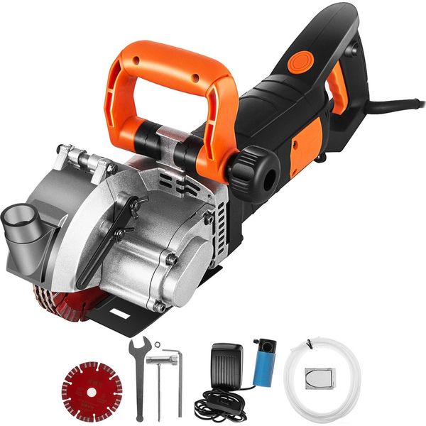 Succebuy Taglierina Elettrica Per Scanalature A Parete 133 Mm Macchina Per Scanalature A Parete 42 Mm Tiefe 4800W Macchina Per Scanalature A Parete Con Wasserpumpe-image