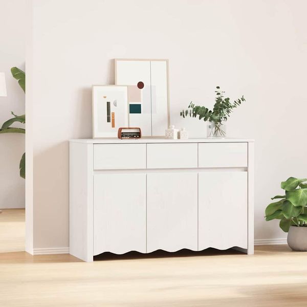 Best MöBel Cabinet Sideboard Drammen Bianco 114 X 43 X 75,5 Cm Pino Massiccio - Cassettiere CL8676257 1Pacco-image
