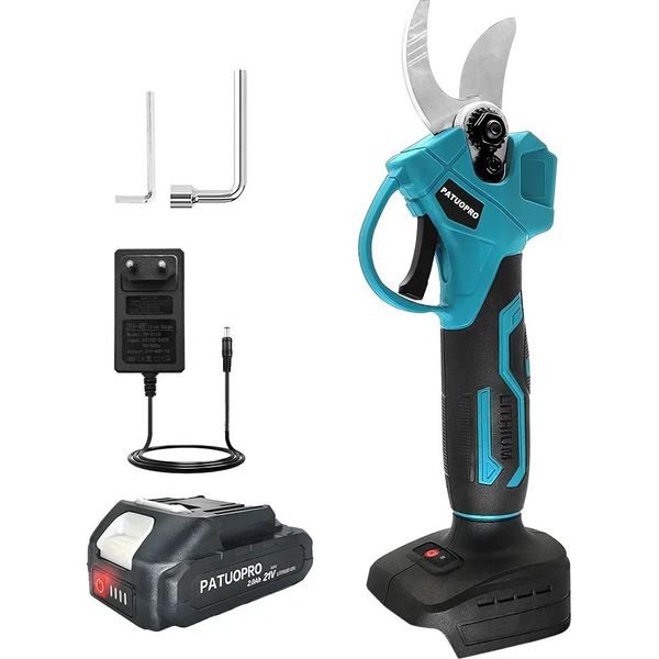 Tagliasiepi Elettrico, Motore Brushless, Lama Acciaio Al Carbonio, Batteria Da 1 Pezzo 2,0 Ah, Eu-image