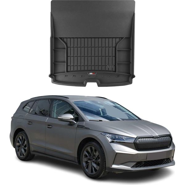 Omac Rivestimento Del Bagagliaio In Gomma Per Skoda Enyaq 2020-2025 Rivestimento Superiore Del Bagagliaio In Tpe-image