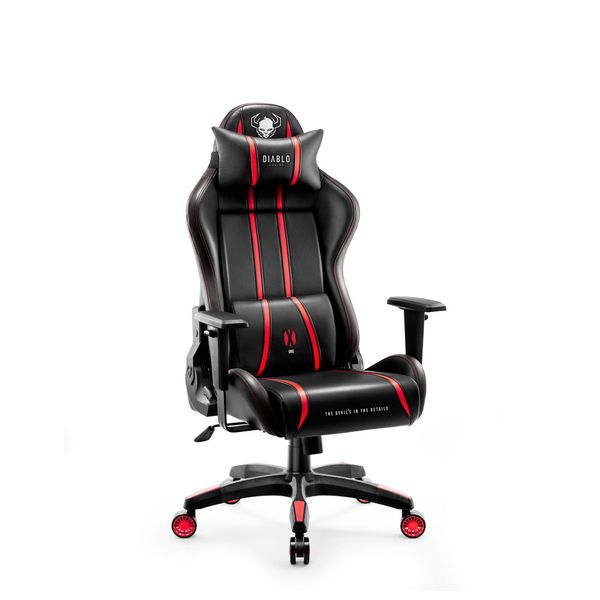 Diablo X-One 2.0 Gaming Chair Sedia Da Ufficio Sedia Da Scrivania Braccioli Regolabili Design Ergonomico Cuscino Collo/Glutei Nero-Rosa Piccolo-image