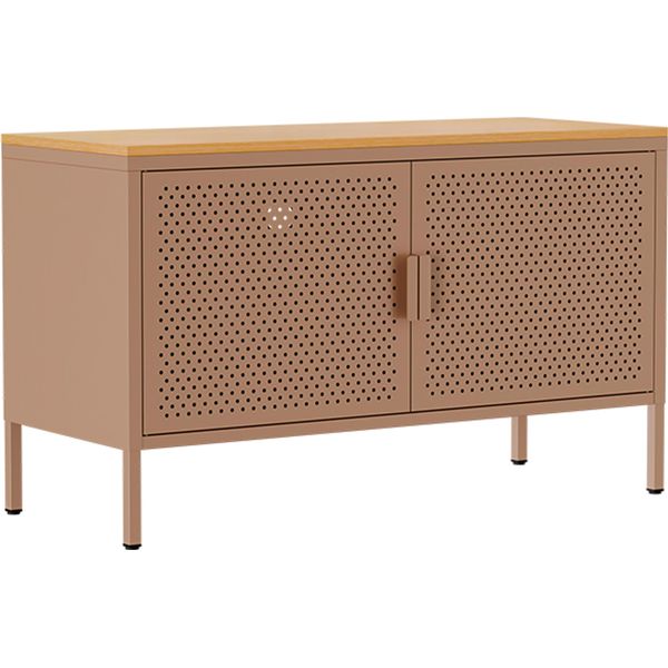 Credenza Moderna A 2 Ante L100 Cm In Metallo Marrone - Oviala Punchy-image