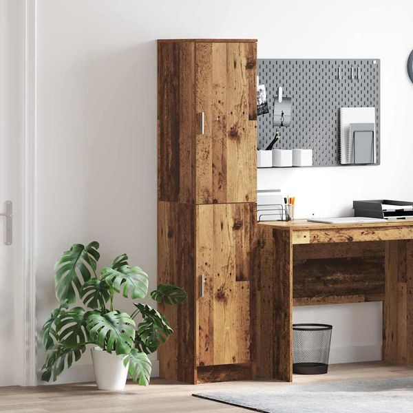 Vetrinetta Elegante In Legno Vecchio 35 X 39 X 168 Cm Materiale A Base Di Legno - Cassettiere Hommie9711262 1Pacco-image