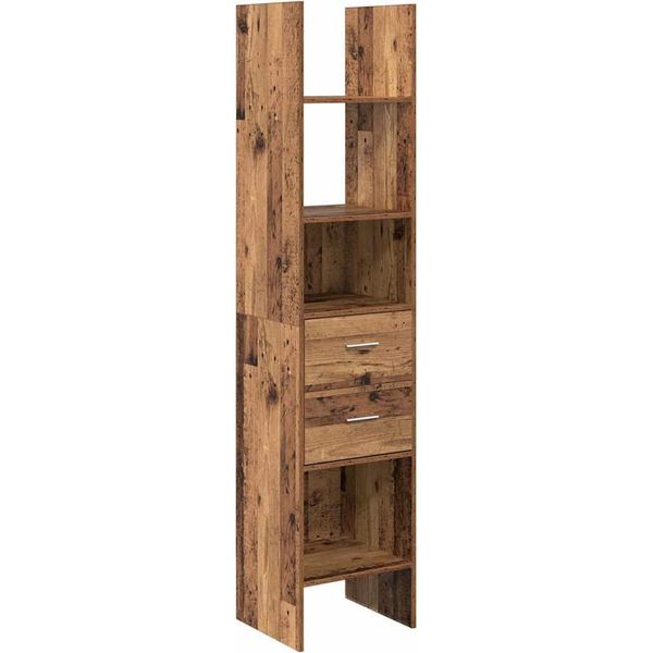 Vidaxl Libreria In Legno Vecchio 40 X 35 X 180 Cm Materiale A Base Di Legno-image