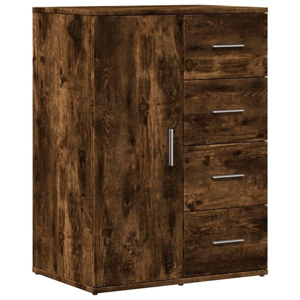 Syfax™ Credenza Rovere Fumo 59X39X80 Cm In Legno Multistrato-image