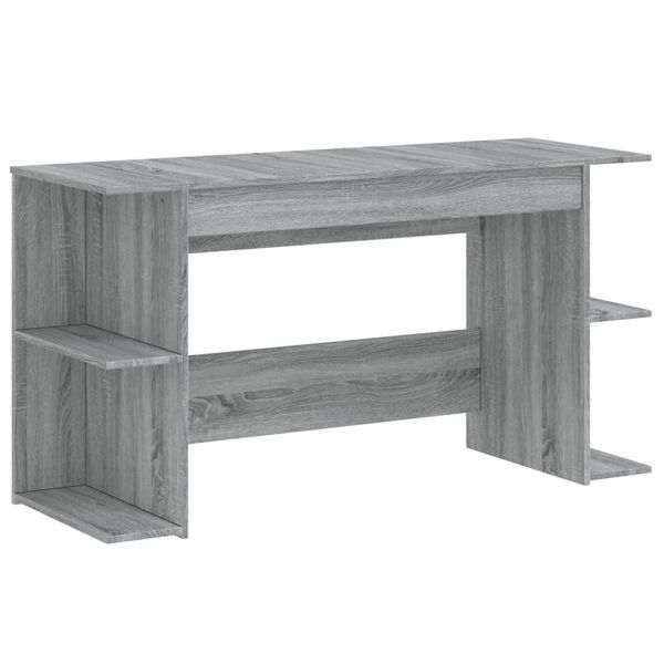 Syfax™ Scrivania Grigio Sonoma 140X50X75 Cm In Legno Multistrato-image