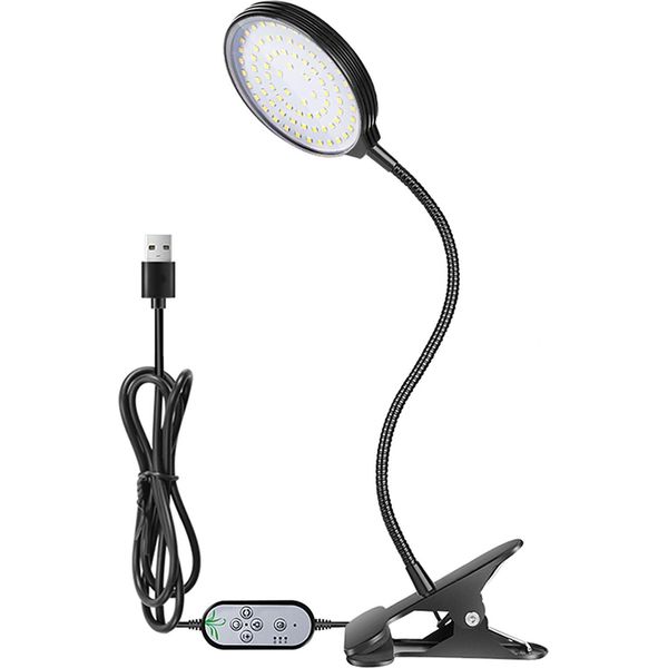 Luce Di Crescita Per Piante Usb 78 Led Luce Solare A Spettro Completo Lampada Da Tavolo Regolabile Per La Coltivazione Di Piante Da Interno 5 Livelli Dimmerabili 4/8/12H Timer-image