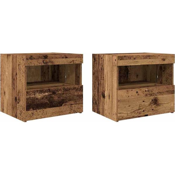 Syfax™ Armadio Da Notte 2 Pcs Legno Vecchio 50 X 40 X 45 Cm-image