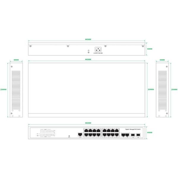 Switch Layer 2+ Gestito Ernitec, 16-image