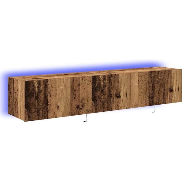Vidaxl Mensola Per Tv A Parete Mensola A Parete In Legno Di Recupero 80 X 35 X 31 Cm Materiale A Base Di Legno-image