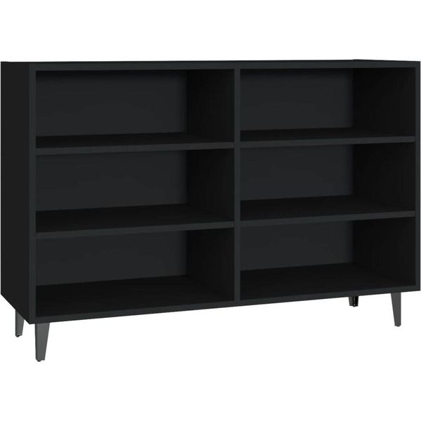 Syfax™ Credenza Nera 103,5X35X70 Cm In Legno Multistrato-image