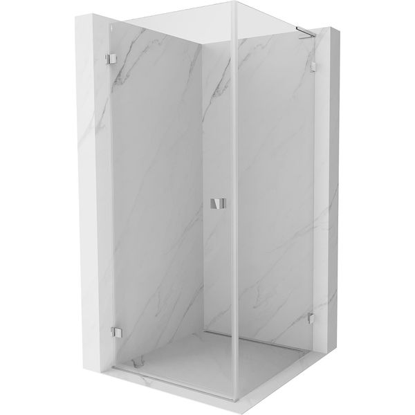 Mexen Lunar-B L Cabina Doccia Battente Sinistra 100 X 100 Cm, Trasparente, Cromo - 832L-100-100-01-00-L-image
