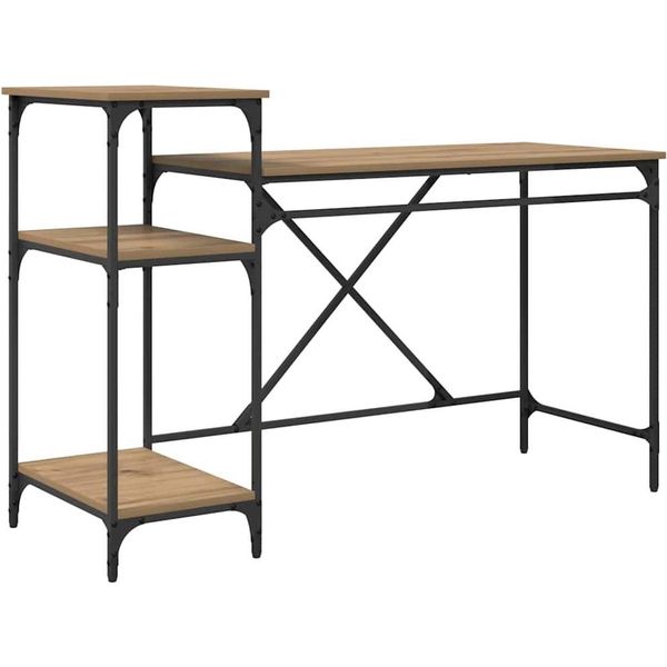 Syfax™ Scrivania Rovere Artigianale 135 X 50 X 90 Cm Legno Multistrato-image