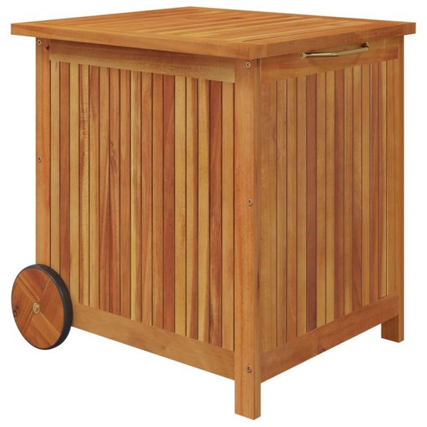 Syfax™ Contenitore Giardino Con Ruote 60X50X58Cm Legno Massello Acacia-image