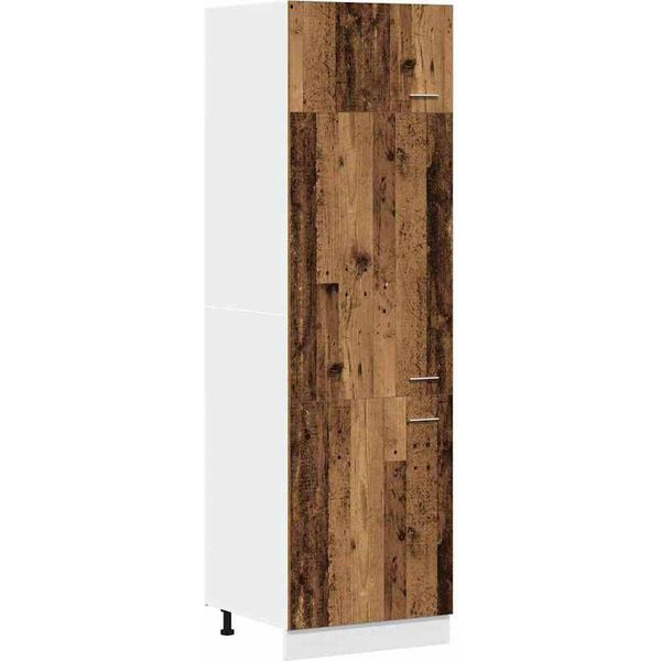 Syfax™ Armadio Per Frigo “Lyon” Legno Antico 60X57X207 Cm-image