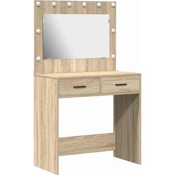 Syfax™ Tavolo Da Trucco Con Cassetto Rovere Sonoma 78,5 X 41 X 135 Cm-image