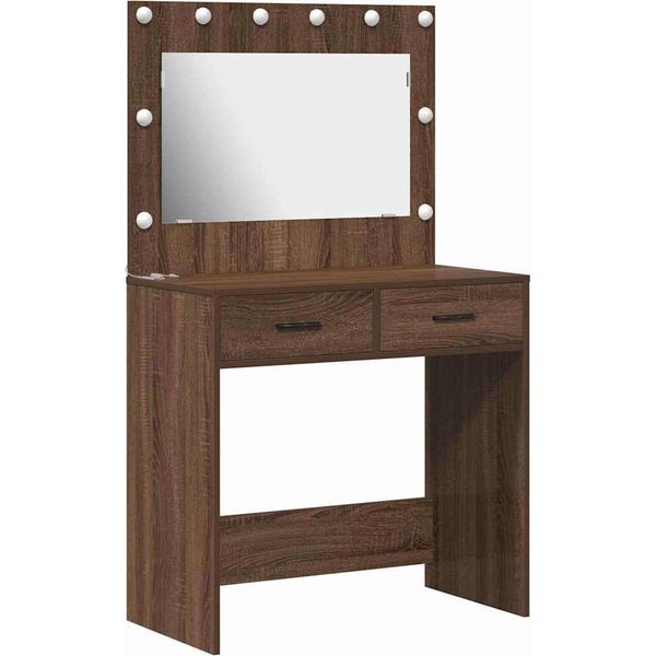 Syfax™ Tavolo Da Trucco Con Cassetto Rovere Marrone 78,5 X 41 X 135 Cm-image