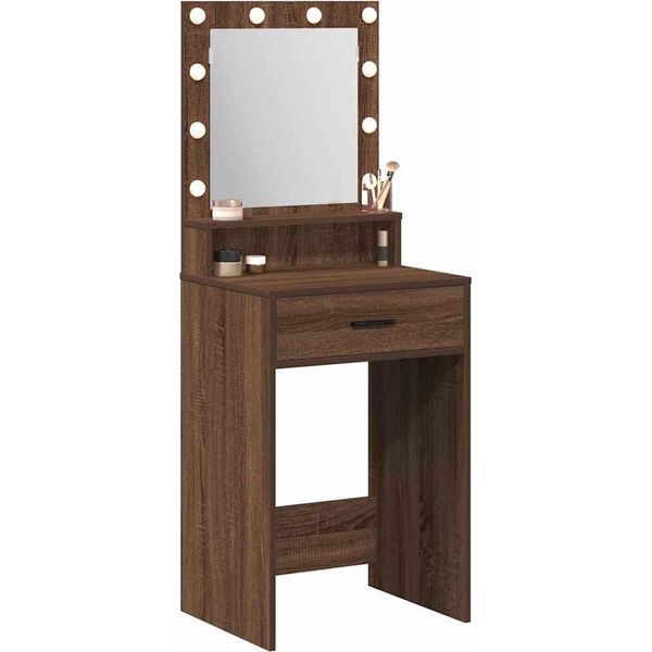Syfax™ Tavolo Da Trucco Con Cassetto Rovere Marrone 50 X 41 X 135 Cm-image