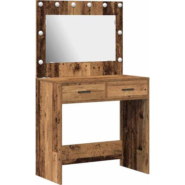 Syfax™ Tavolo Da Trucco Con Cassetto Legno Vecchio 78,5 X 41 X 135 Cm-image