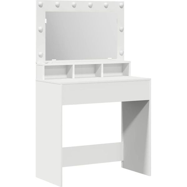 Syfax™ Tavolo Da Trucco Bianco 75,5 X 41 X 135 Cm Legno Multistrato-image