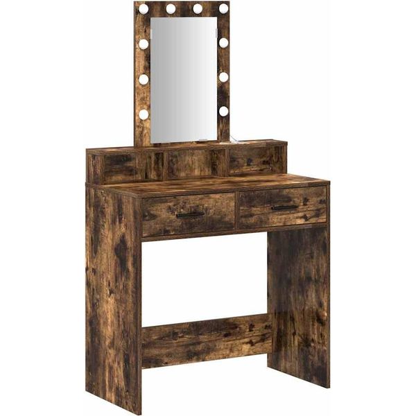Syfax™ Tavolo Da Trucco Marrone 79 X 41 X 140 Cm Legno Multistrato-image