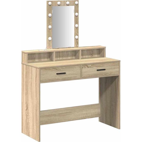 Syfax™ Tavolo Da Trucco Marrone 100 X 41 X 140 Cm Legno Multistrato-image