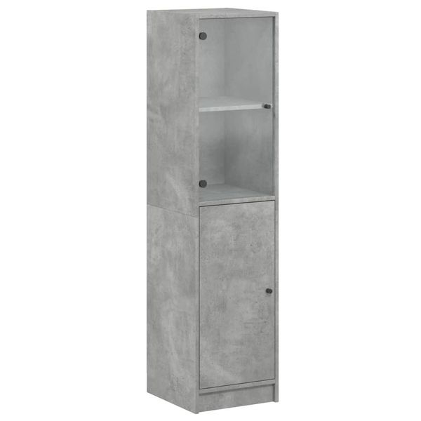 Syfax™ Credenza Con Anta In Vetro Grigio Cemento 35X37X142 Cm-image