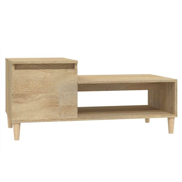 Syfax™ Tavolino Da Salotto Rovere Sonoma 100X50X45Cm Legno Multistrato-image